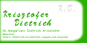 krisztofer dietrich business card